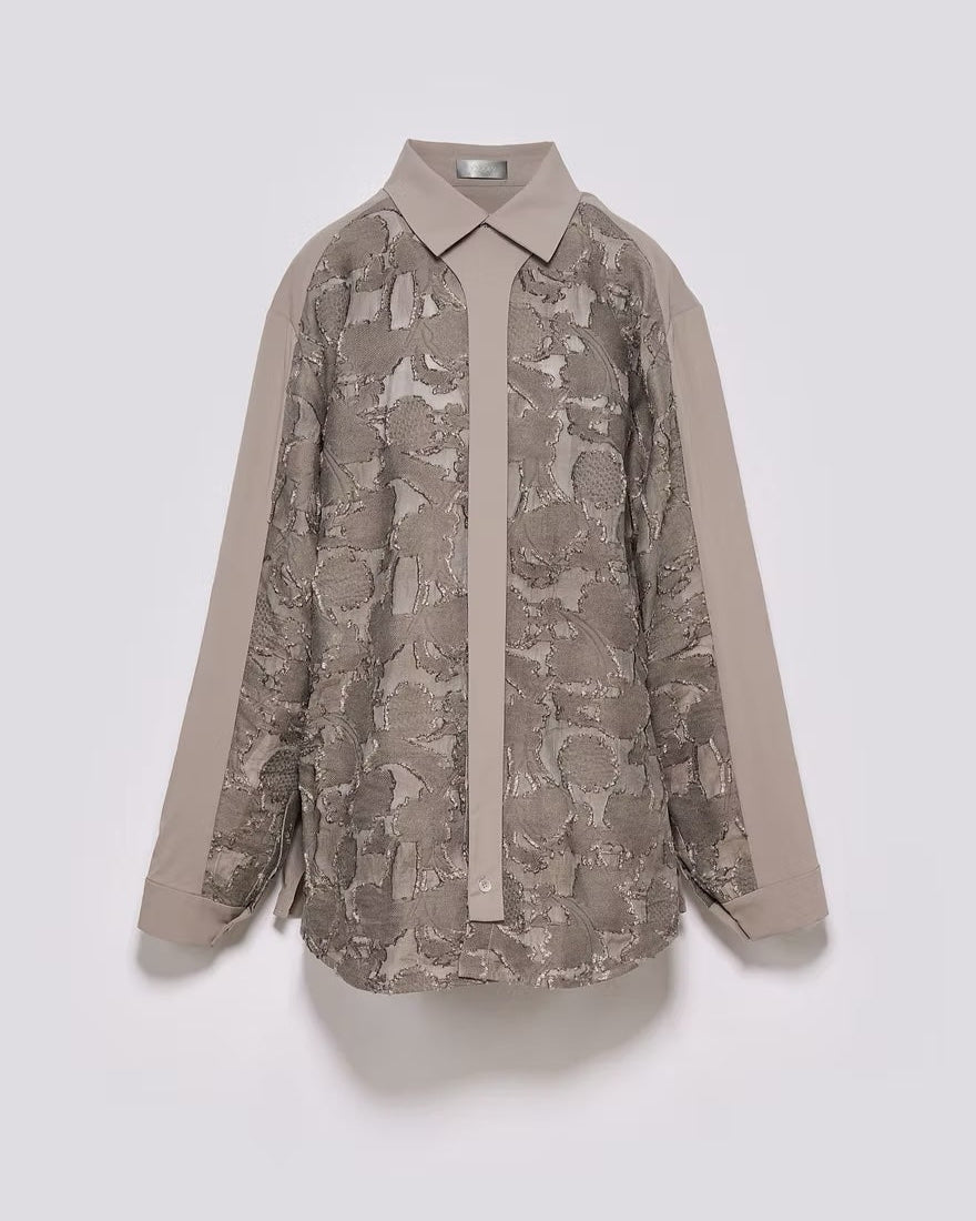 可拆式拼接領帶襯衫