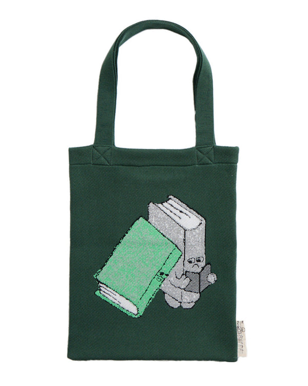 [Bird Pit] 閱讀系列 書書看書 托特袋｜深綠