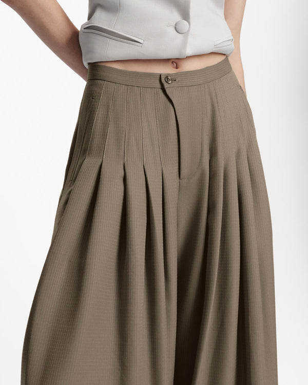 Pleated Wide-leg Pants