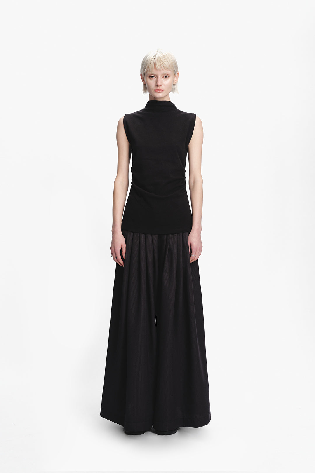Pleated Wide-leg Pants