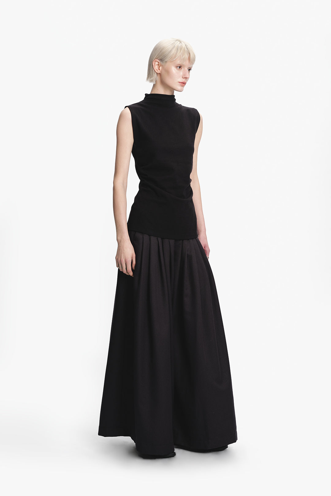Pleated Wide-leg Pants