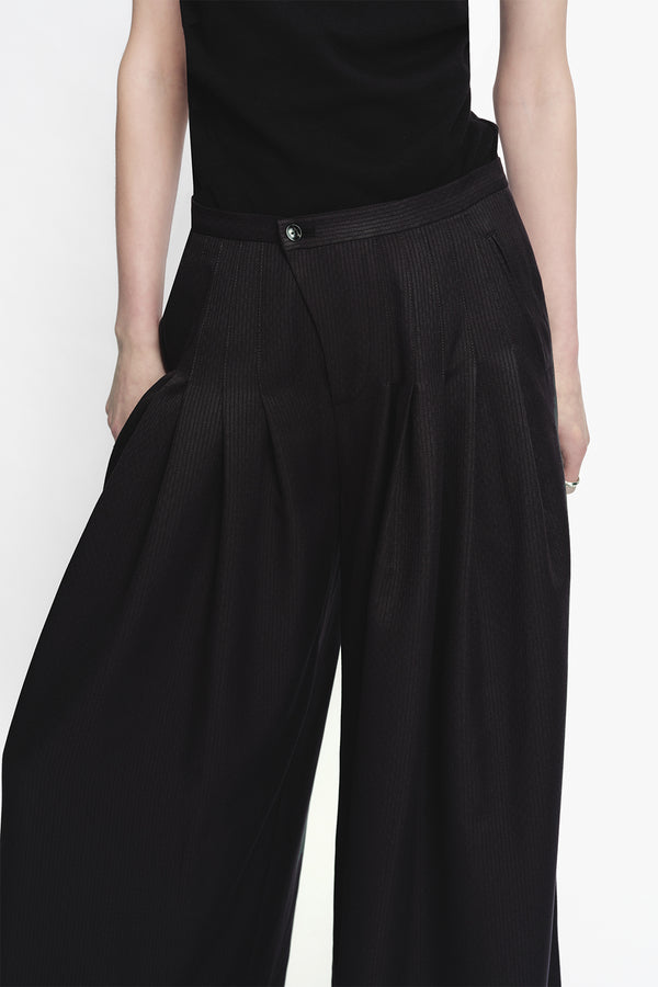 Pleated Wide-leg Pants