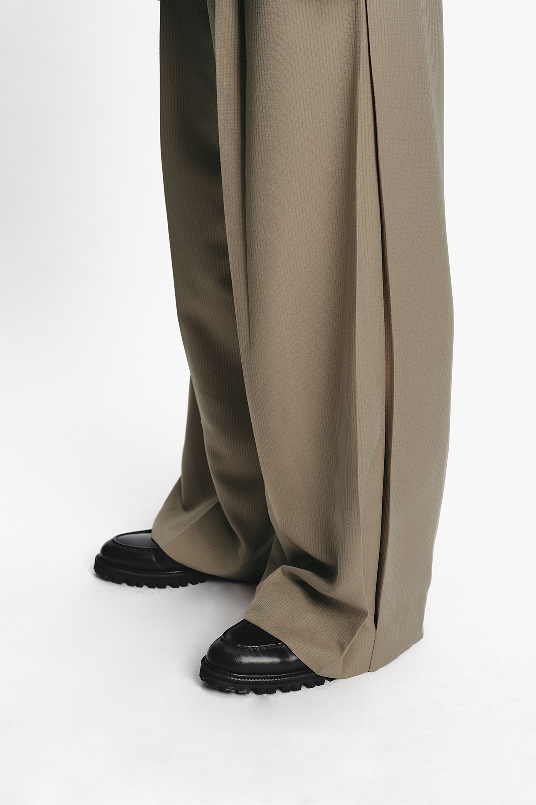 Double Waist Creased Pants