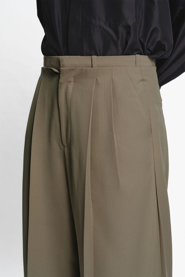 Double Waist Creased Pants