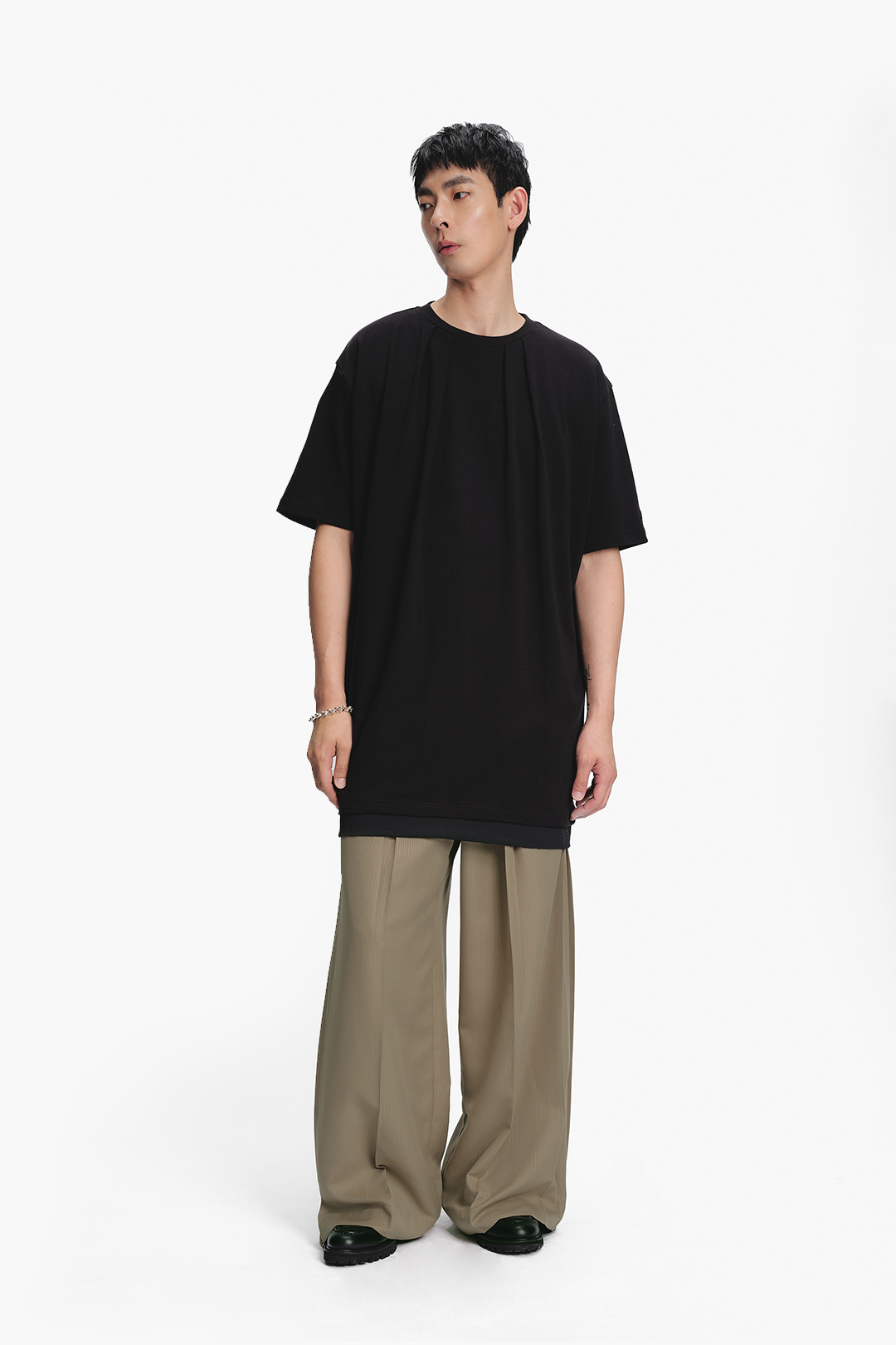 Double Waist Creased Pants