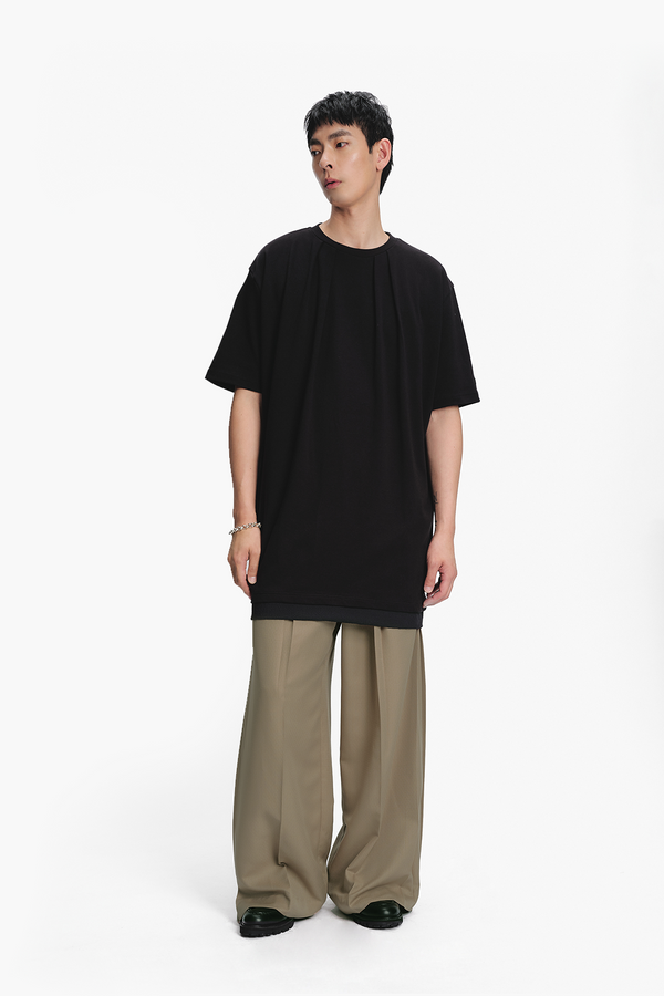Double Waist Creased Pants