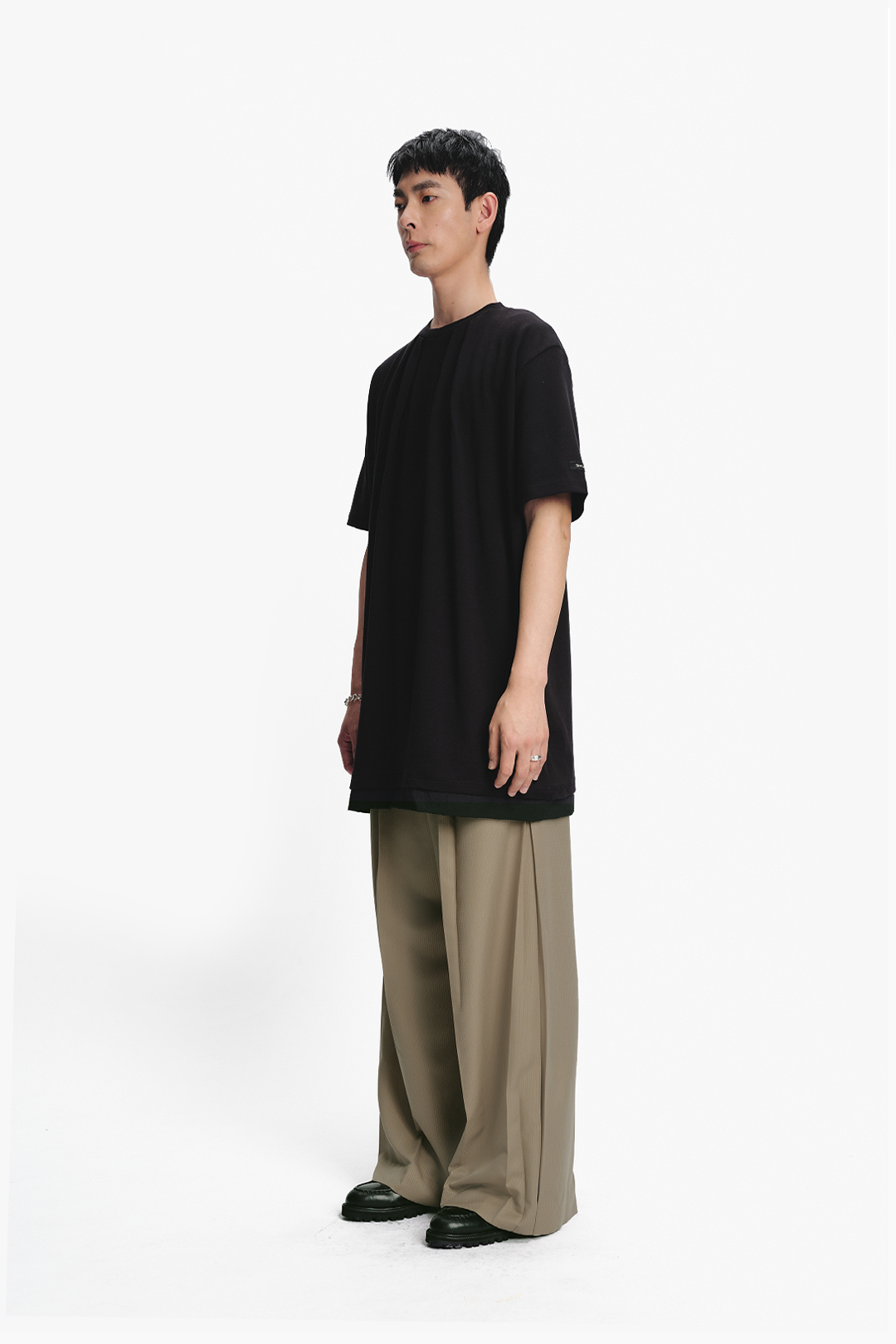 Double Waist Creased Pants