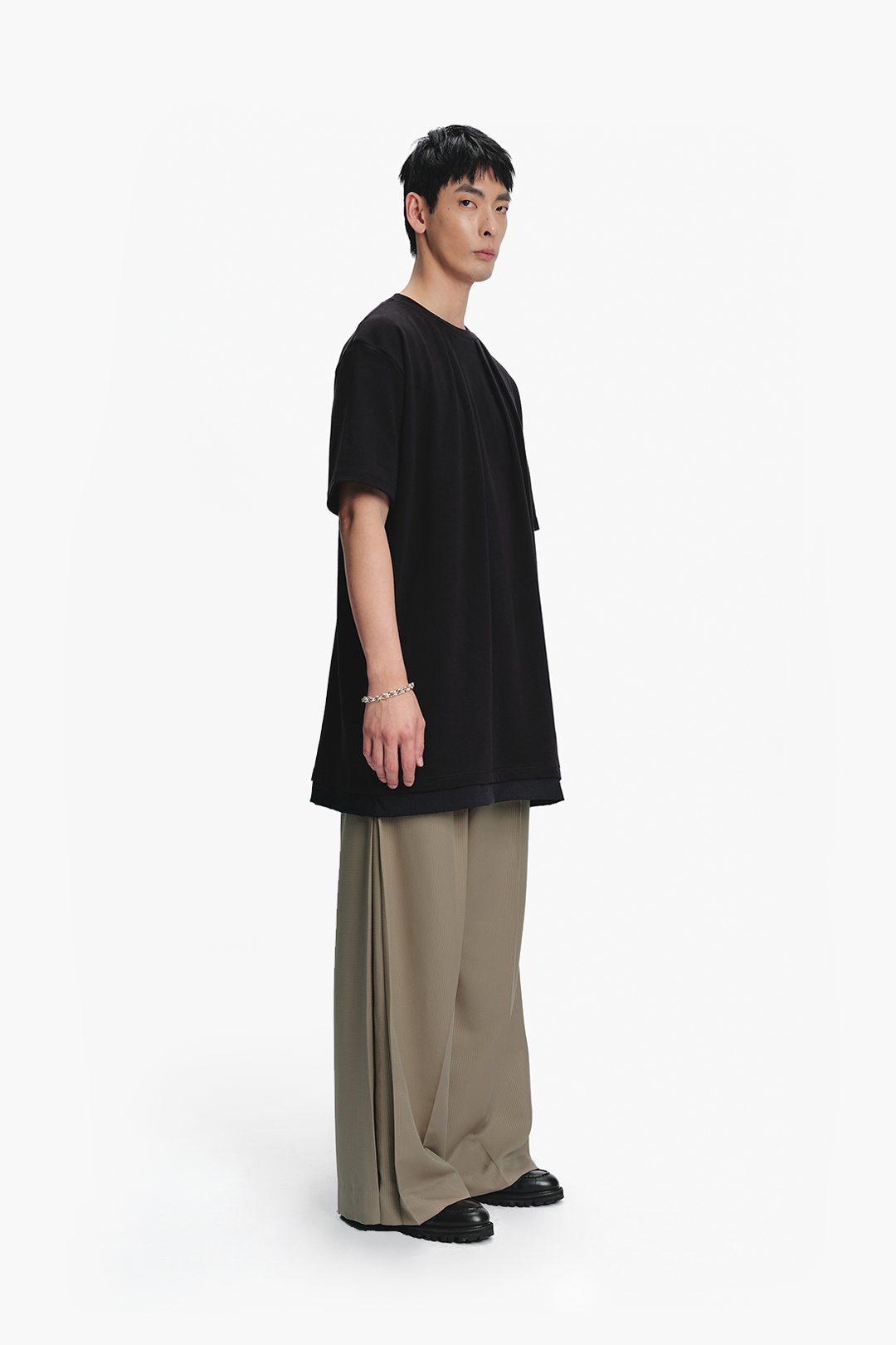 Double Waist Creased Pants
