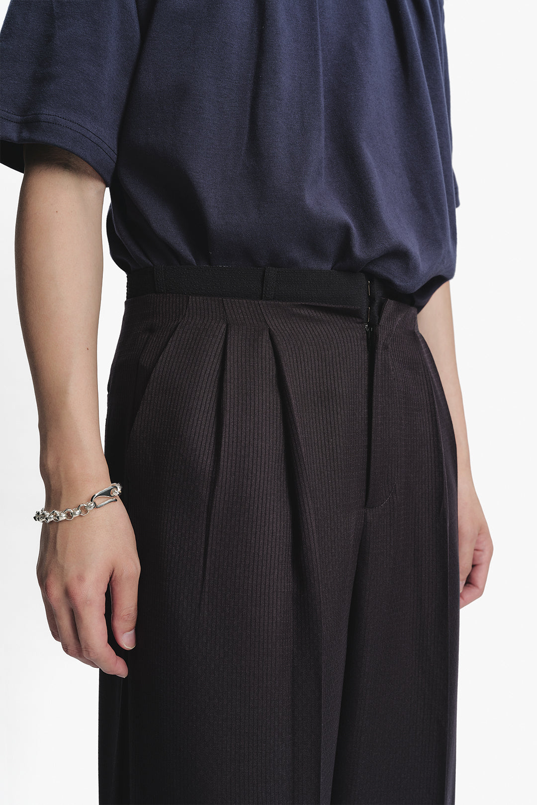 Double Waist Creased Pants