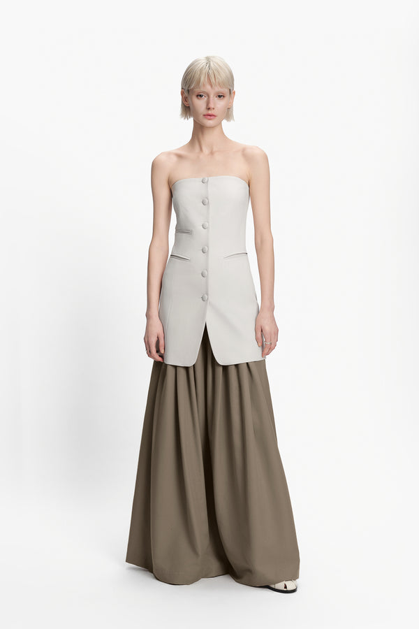 Pleated Wide-leg Pants
