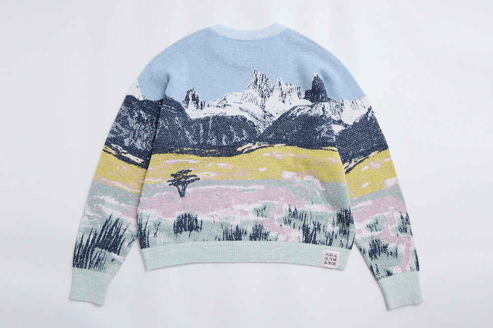 費茲羅伊山腳下 手繡緹花長袖上衣