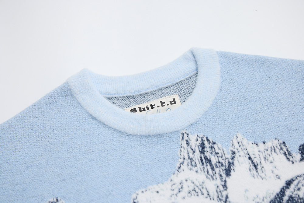 費茲羅伊山腳下 手繡緹花長袖上衣