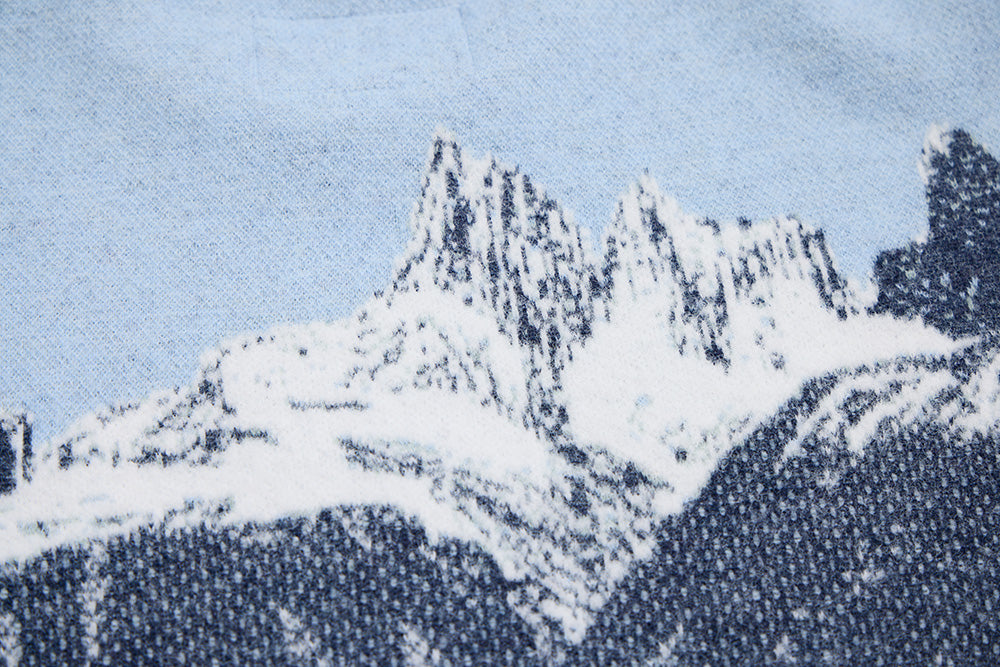 費茲羅伊山腳下 手繡緹花長袖上衣