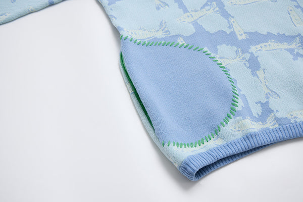 攀爬漁網 典型版 翻領抽繩長袖上衣