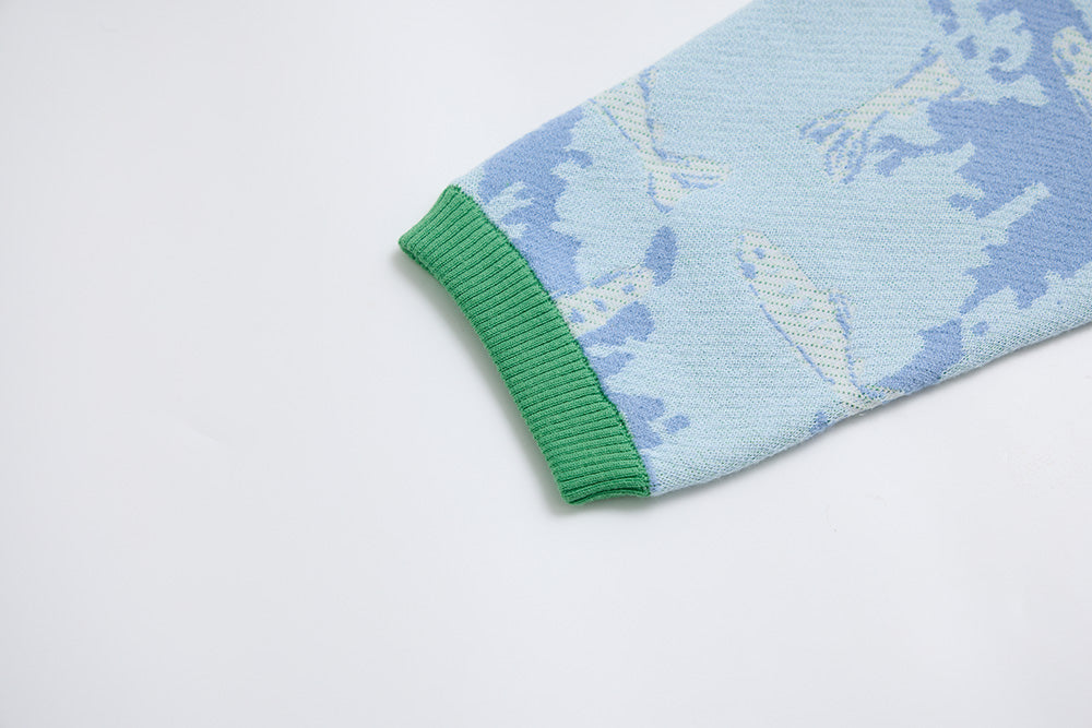 攀爬漁網 典型版 翻領抽繩長袖上衣