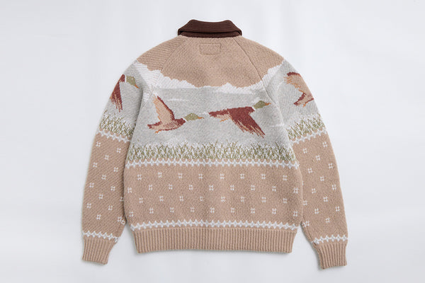 井之頭薑母 拉格蘭袖獵裝針織外套｜卡其