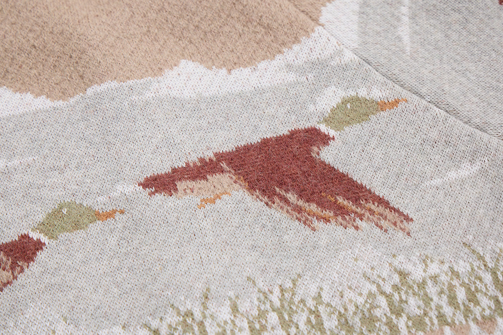 井之頭薑母 拉格蘭袖獵裝針織外套｜卡其