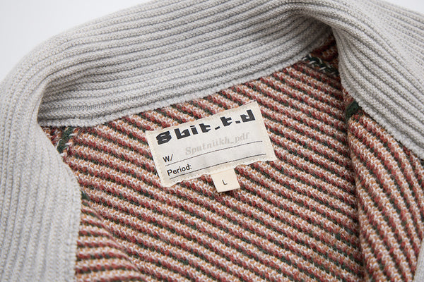 井之頭薑母 拉格蘭袖獵裝針織外套｜綠