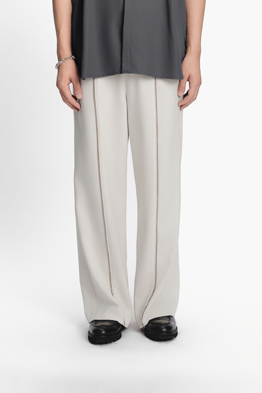 Double Waist Pipping Pants