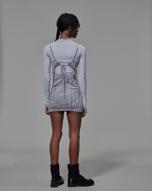 Body-con Cutout Mini Dress (Light Grey)
