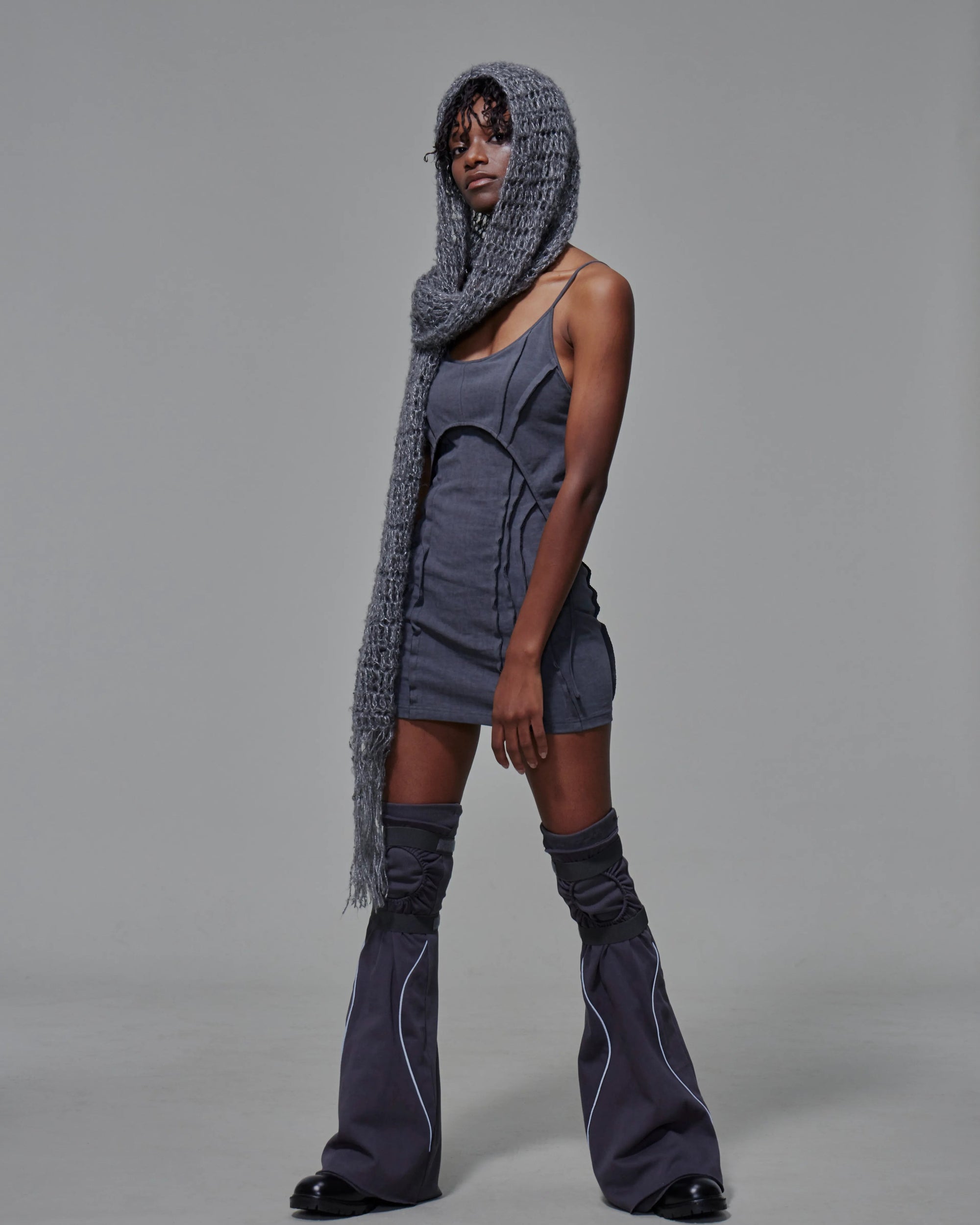 Body-con Cutout Mini Dress (Dark Grey)