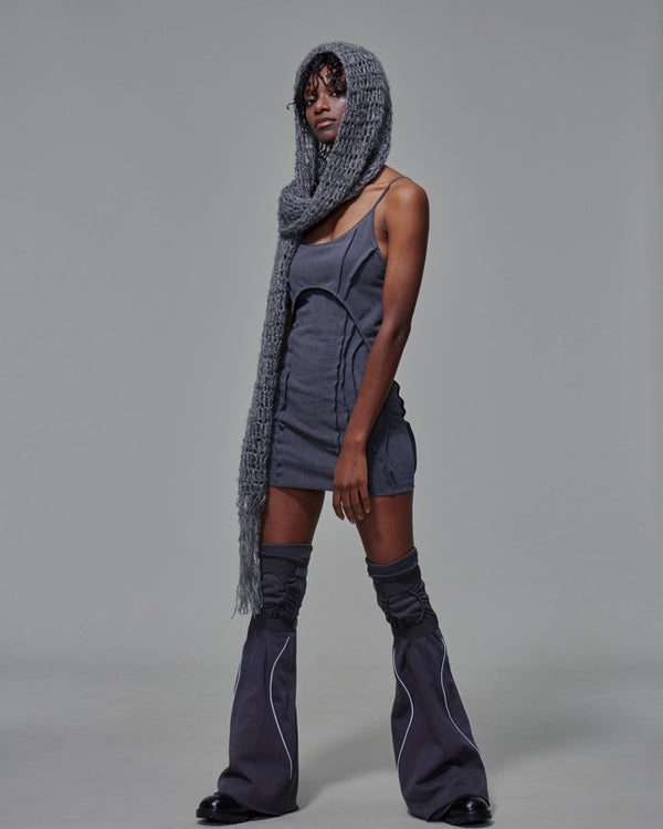 Body-con Cutout Mini Dress (Dark Grey)