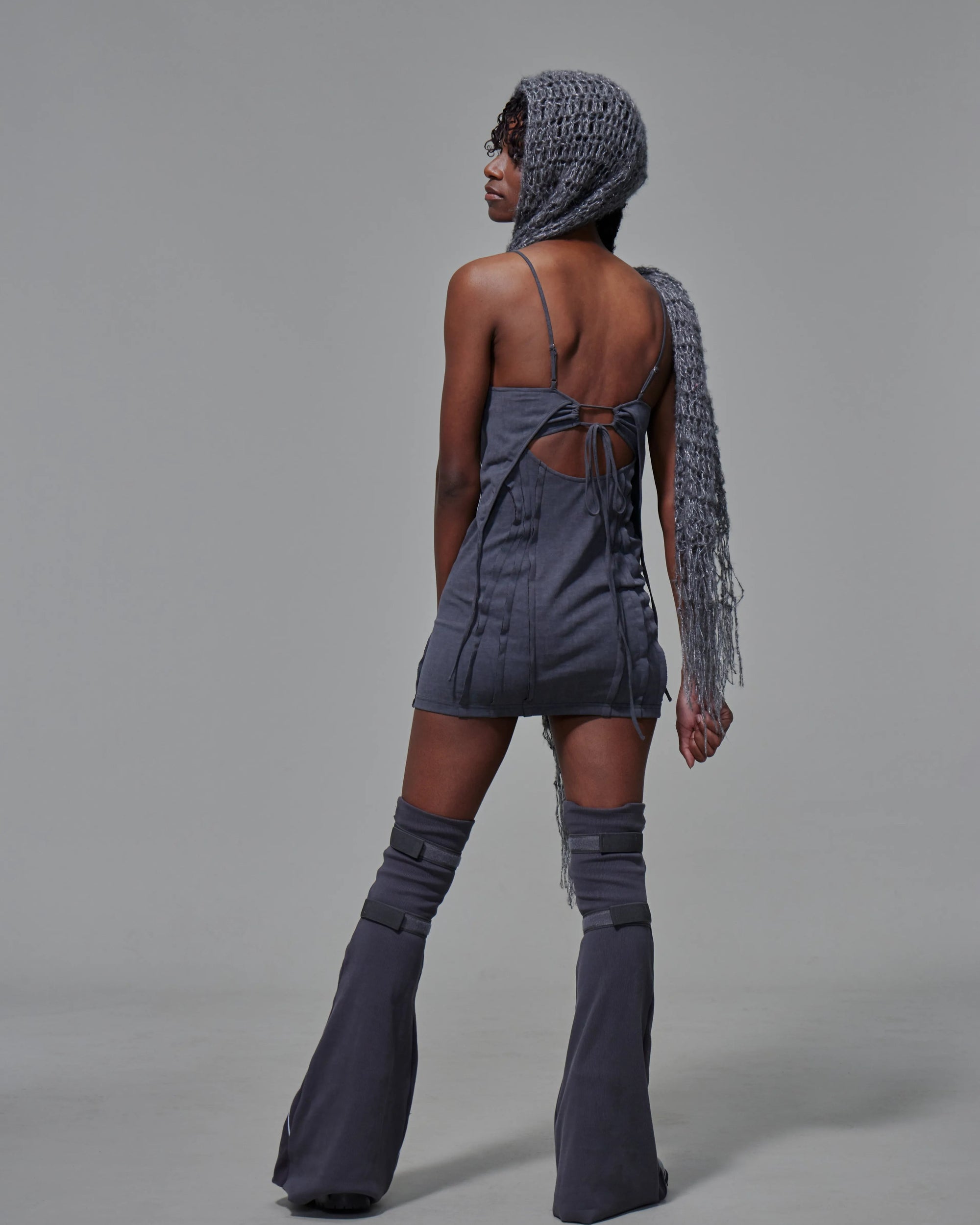 Body-con Cutout Mini Dress (Dark Grey)