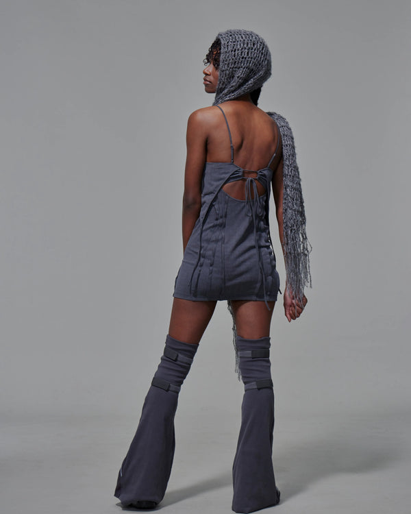 Body-con Cutout Mini Dress (Dark Grey)