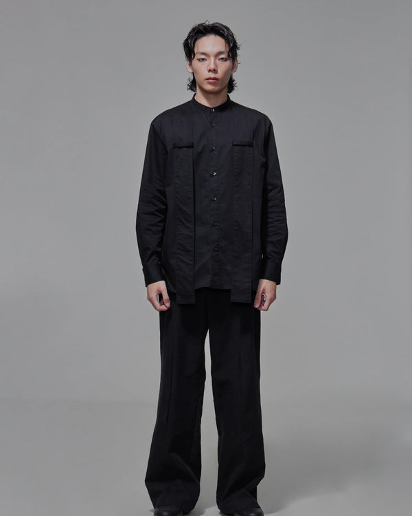 Band Collar Stole Shirt