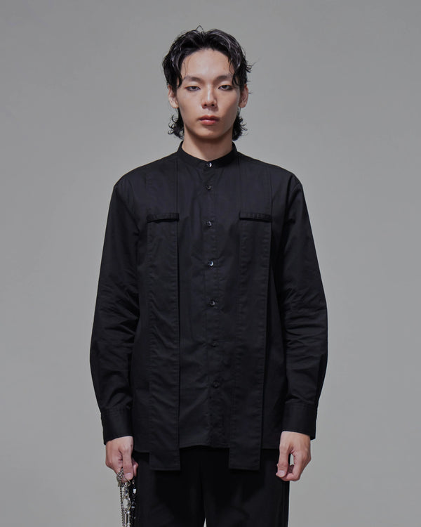 Band Collar Stole Shirt