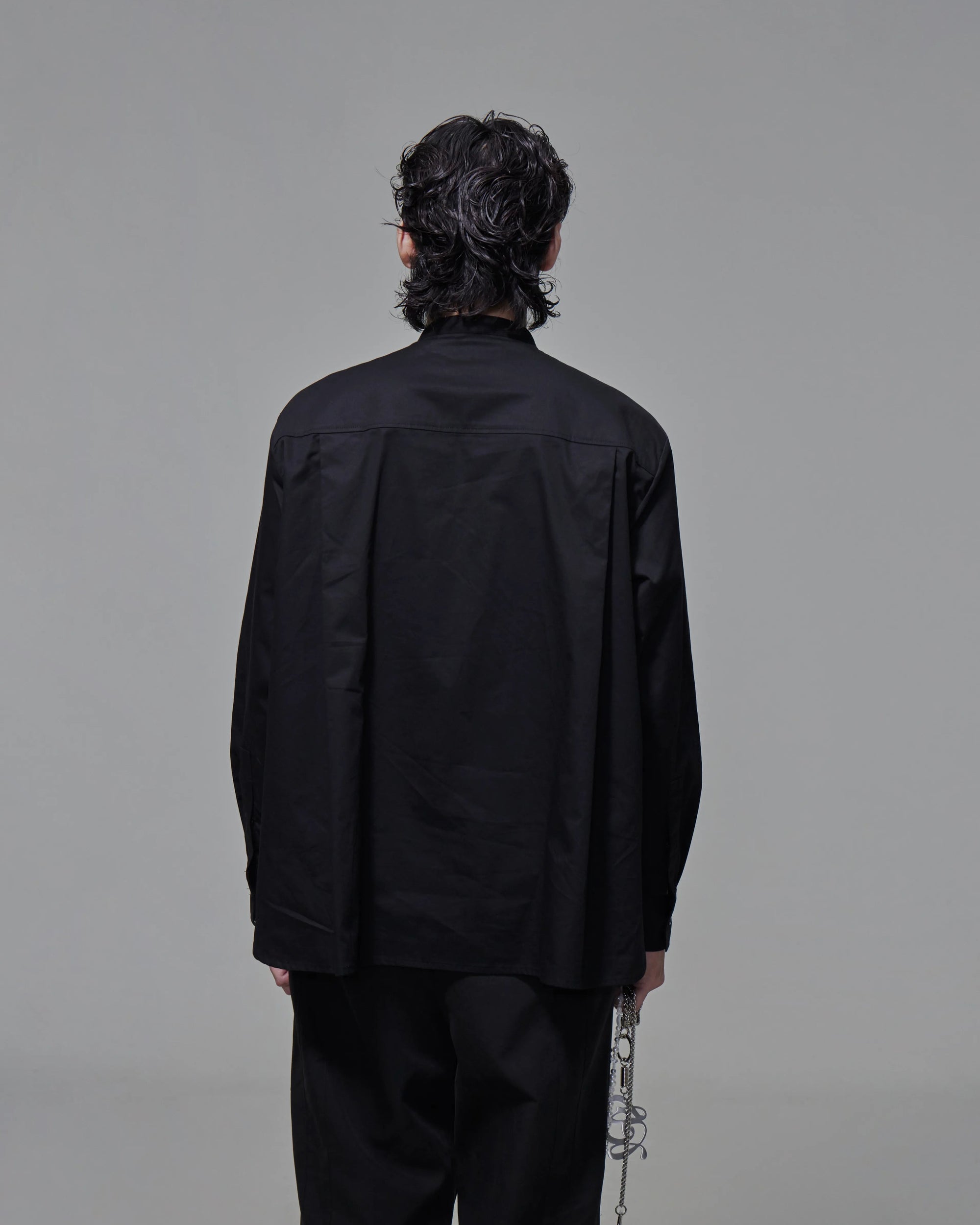 Band Collar Stole Shirt