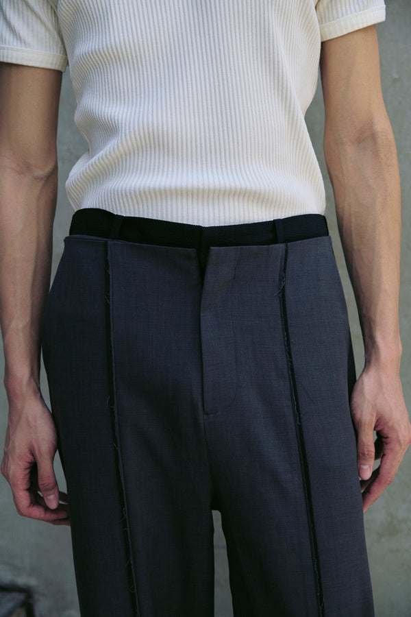 Double Waist Pipping Pants