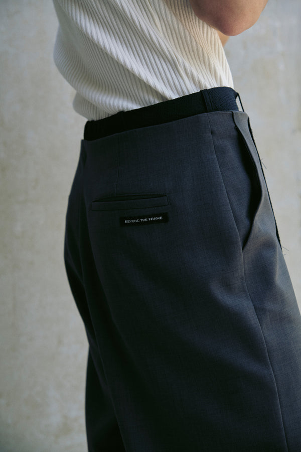 Double Waist Pipping Pants