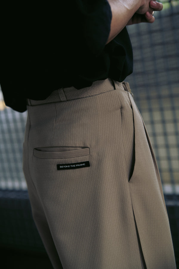 Double Waist Creased Pants