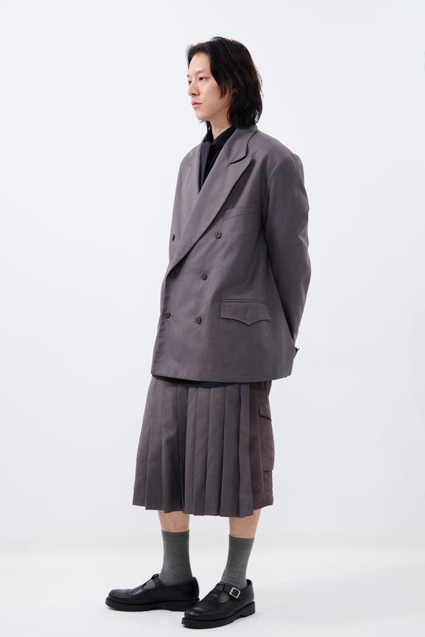 SWORD-COLLAR DISTRESSED BLAZER  | Dusty Purple