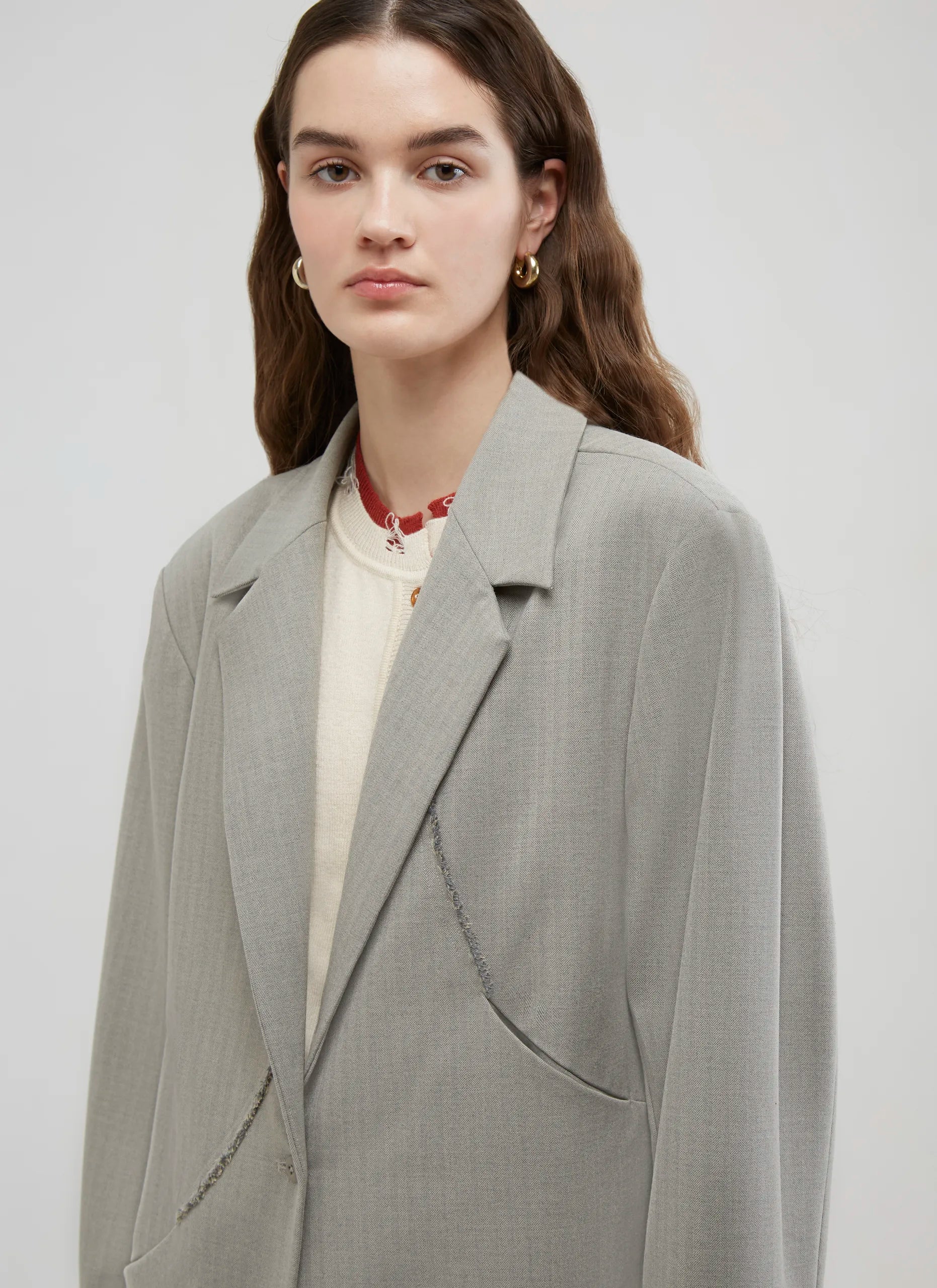 不規則鬚邊弧形西外