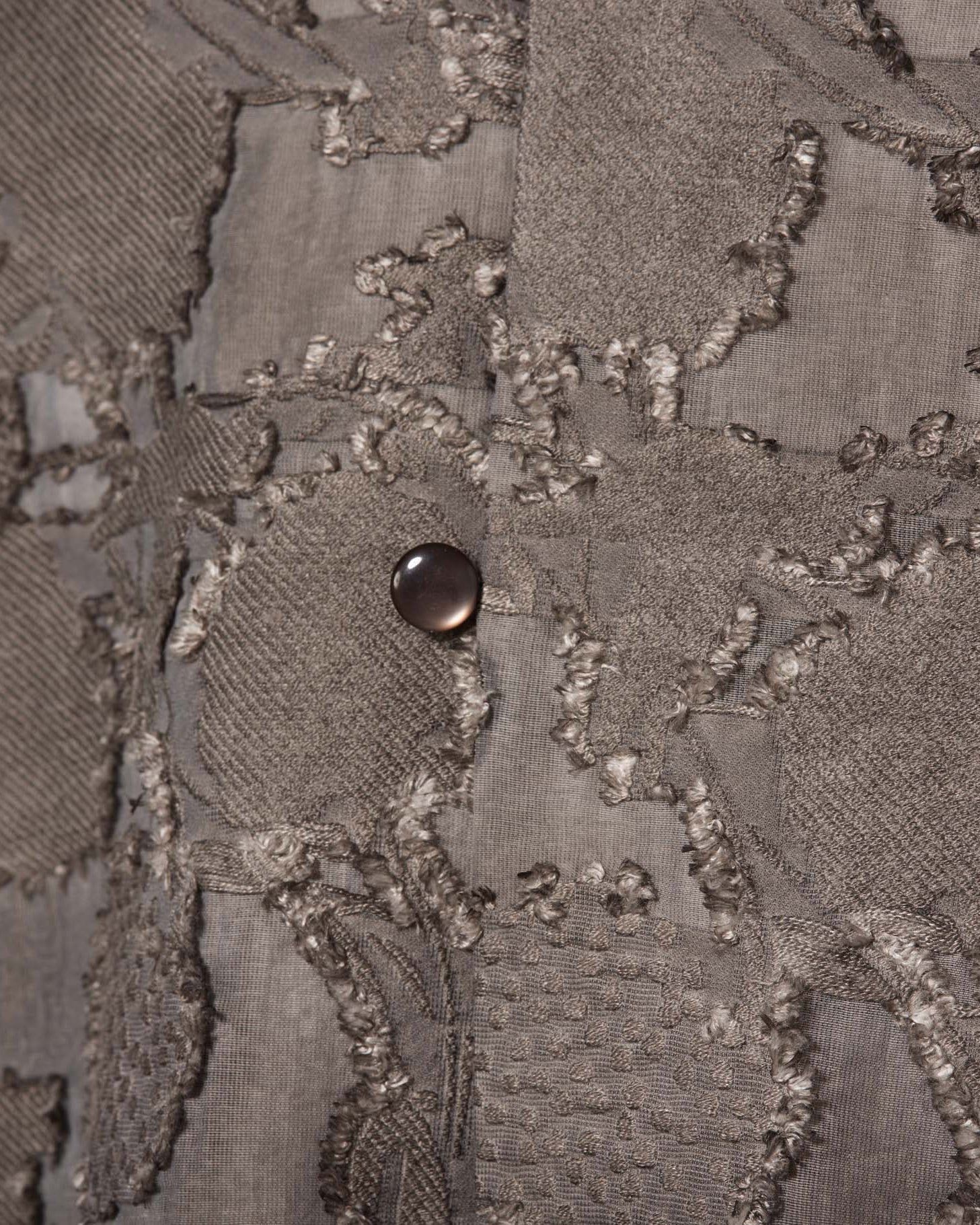 古巴領綁帶襯衫｜灰