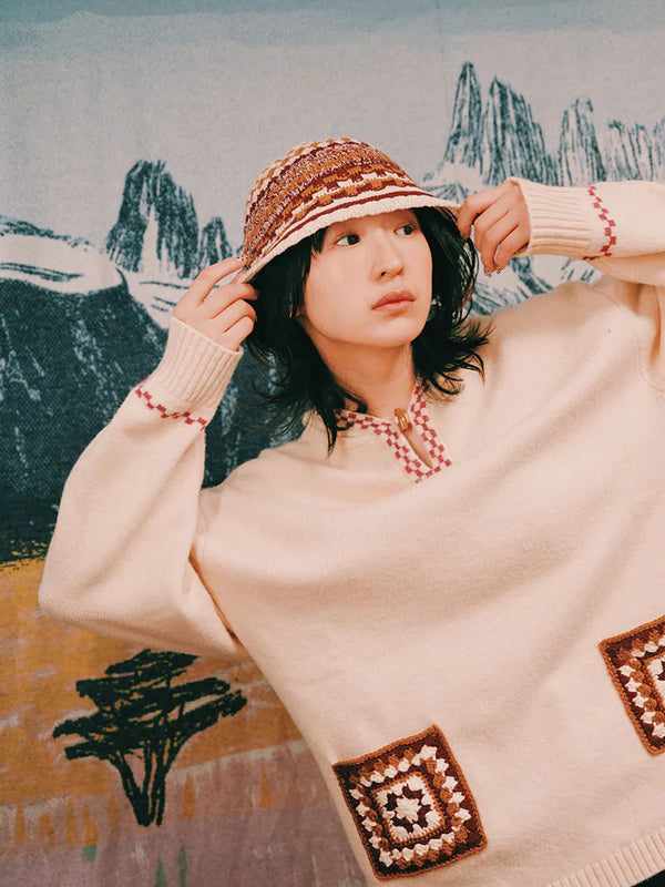 阿根廷色盤 古城 採集編織帽