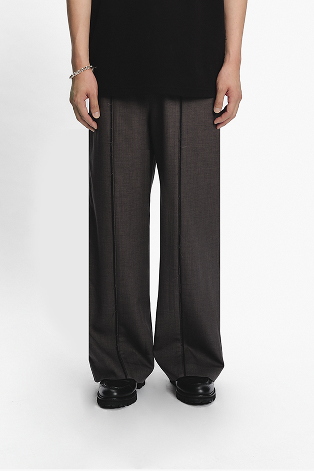 Double Waist Pipping Pants