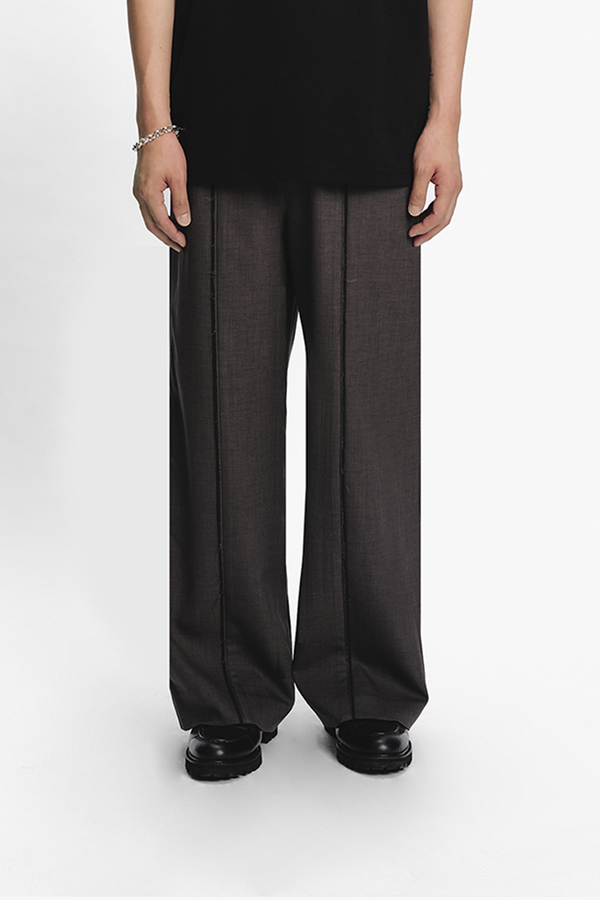 Double Waist Pipping Pants