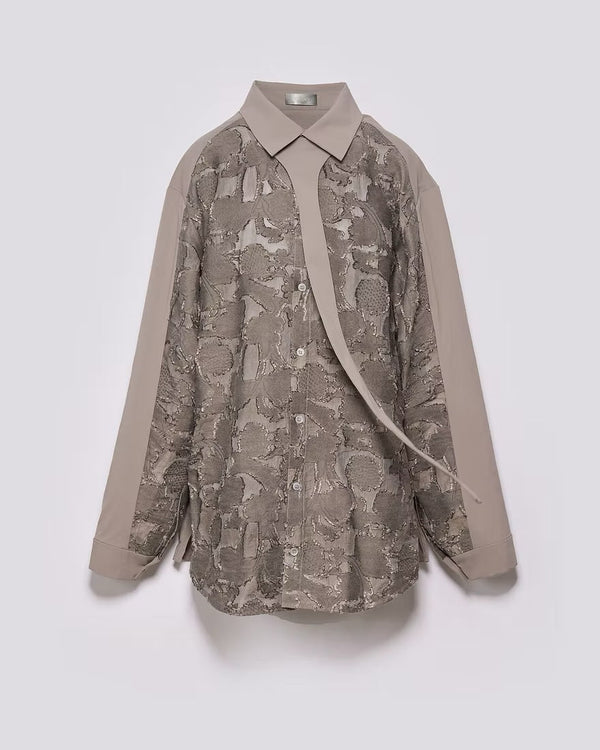 可拆式拼接領帶襯衫