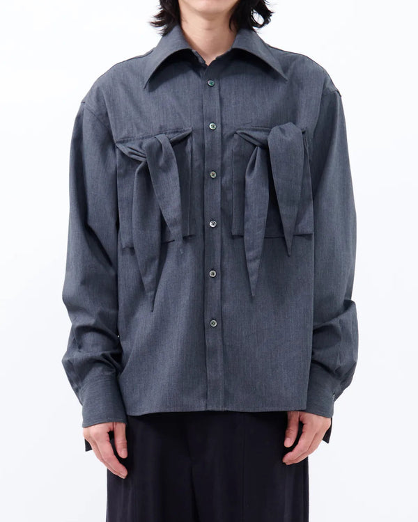 Wing Tie Pocket Shirt | Grey