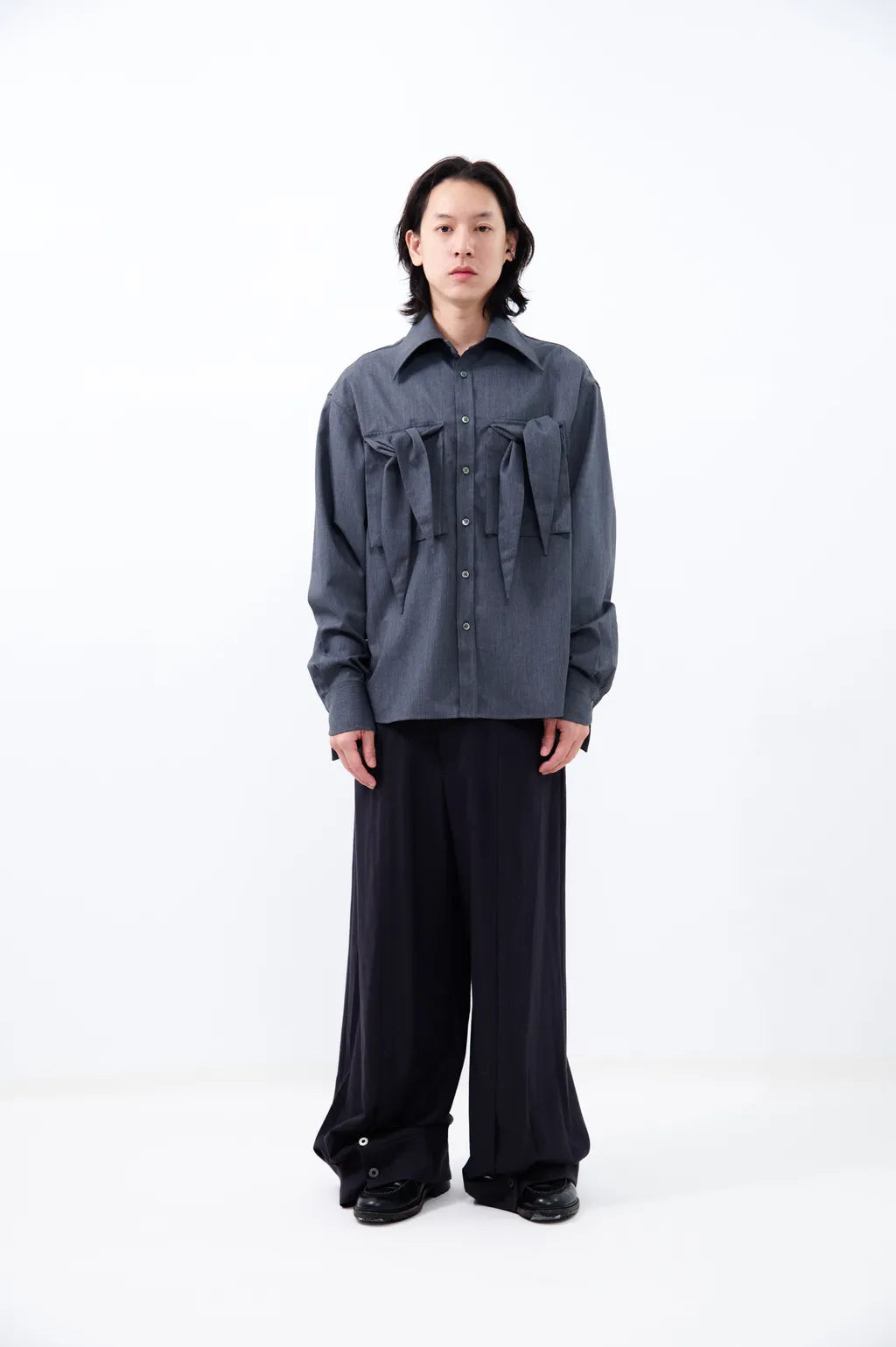 Wing Tie Pocket Shirt | Grey