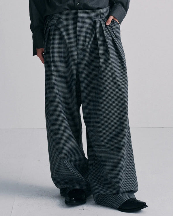 ASTER 3 TUCKS TROUSERS｜灰