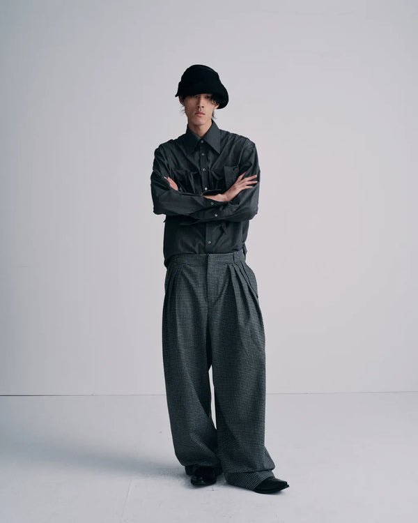 ASTER 3 TUCKS TROUSERS｜灰