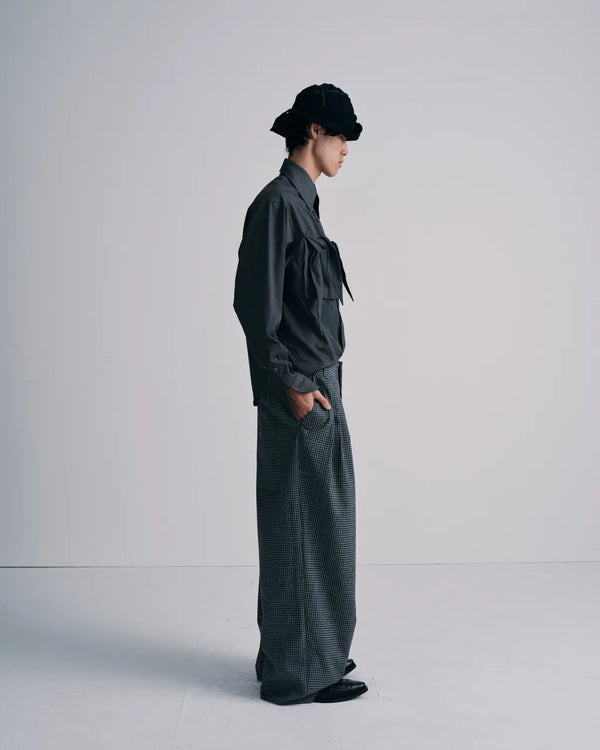 ASTER 3 TUCKS TROUSERS｜灰