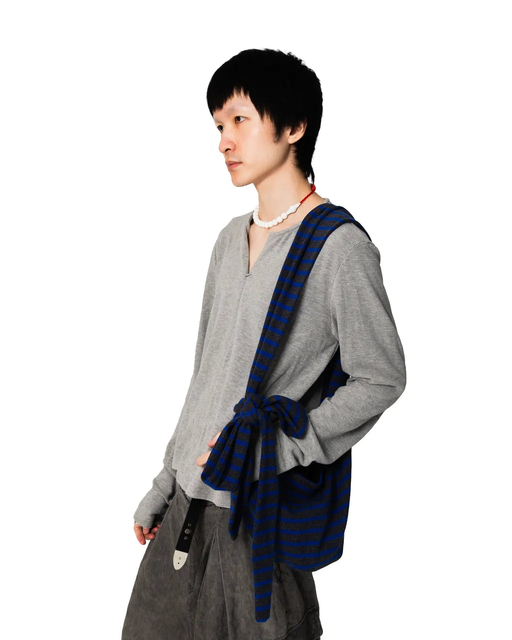 Blue-Gray Striped Cotton