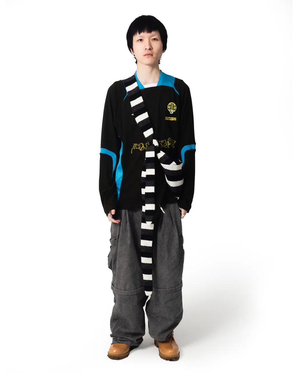 Black, White & Gray Striped