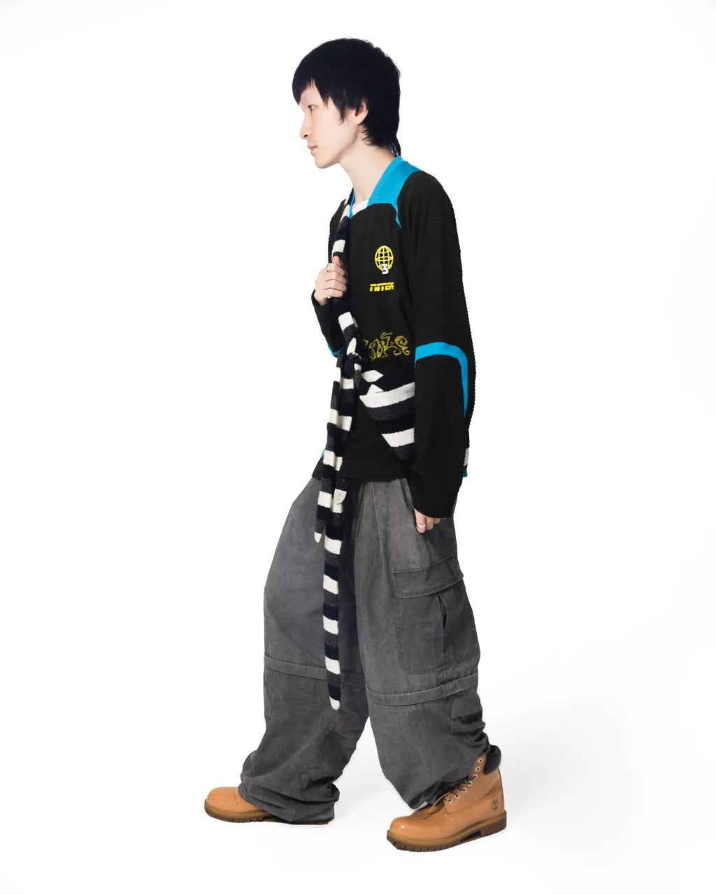 Black, White & Gray Striped