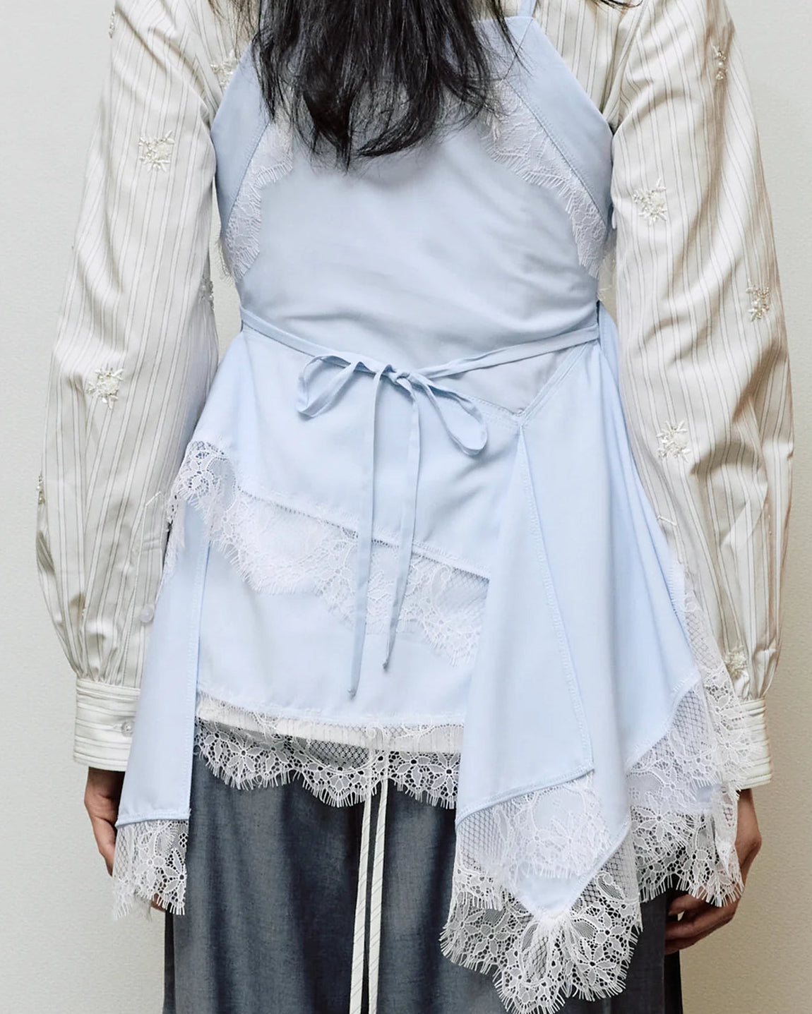 Asymmetric Handkerchief Cami｜ Blue